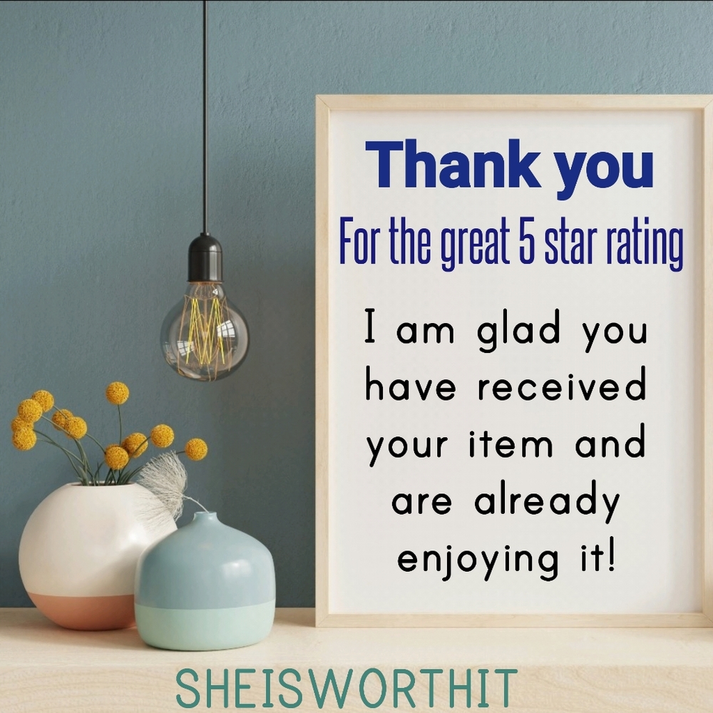 Thank You For Your Great Rating!